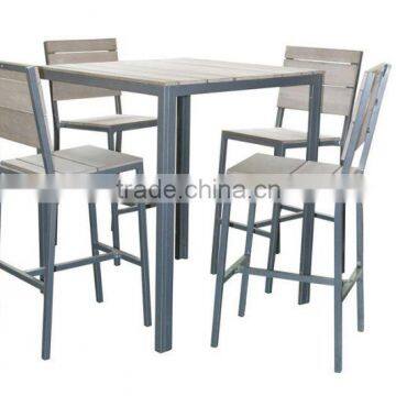 aluminum chair bar chair with polywood slat