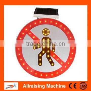 LED Ban pedestrians solar traffic sign