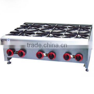 heavy duty gas stove with 6 burners