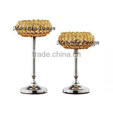 Pillar Crystal Candle Holder, Crystal Votive Holder, Tealight Crystal Piller Candle Holder