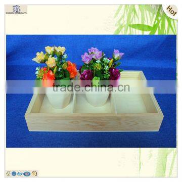 Stylish Custom Size Hotel Hall Use Pine Wooden Tray photo-4