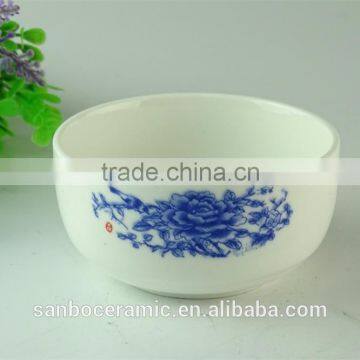 Porcelain dessert bowl with decal printed hotel dinner Ceramic Round Soup&Salad&Snack Bowl