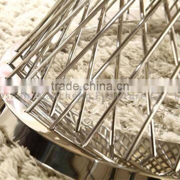 Mirror Silver Stainless Steel Table Base Marble Top Dining Table and Chiar Sets photo-5