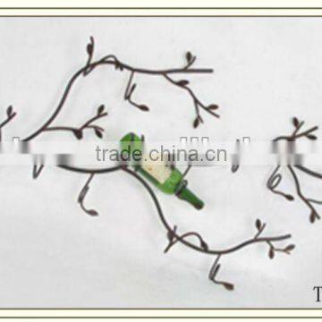 Metal wall mounted wine bottle holders
