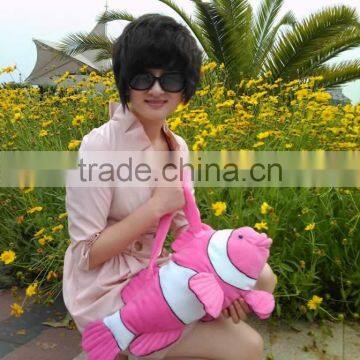 fish shaped plush handbag