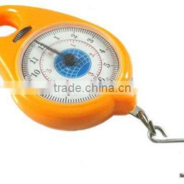 Portable hanging luggage spring scale