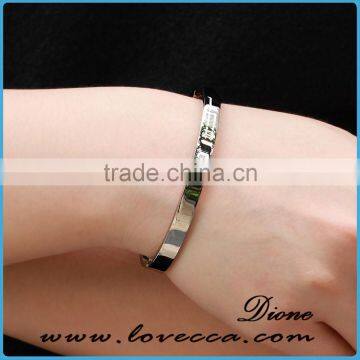 Wholesale New Style Woman Charm Bracelet Jewelry Silver Plated 316L Stainless Steel Gift Simple Design Bangles photo-2