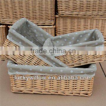 durable rectangular wicker basket for star hotel storage