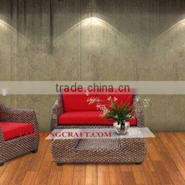Furniture living room sofa set, include cushion and glass for table