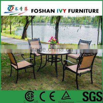 cast aluminum garden furniture coffee shop table and chair