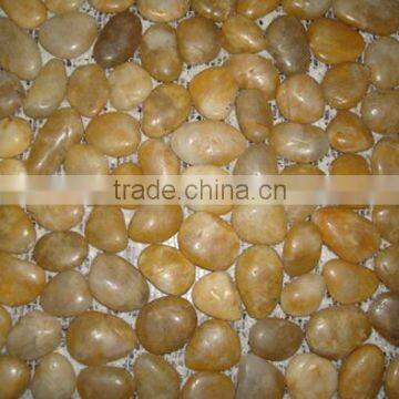 Chinese Yellow Mesh Pebble Stone&Cobble