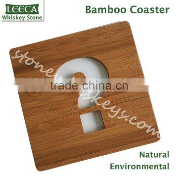 Bamboo promotional custom drink coaster