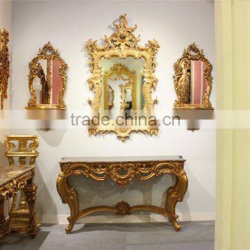French Antique Wall Mirror and Console Table photo-5