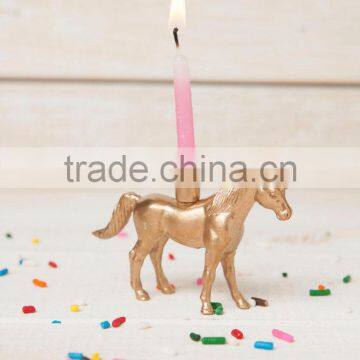 Gold Unicorn Candle Holder Kids Cute Party Decor