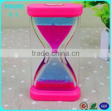 KM-CP17 China Custom Made Crystal Sand Timer Hourglass With the Logo Priting Base photo-2