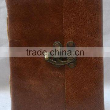 Handmade Vintage Brown Soft Leather Journal With Clasp