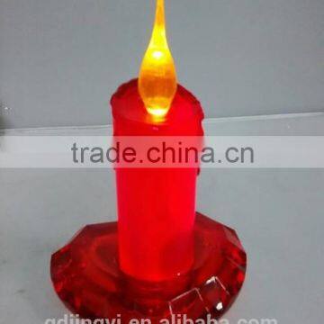 LED Lighted Acrylic Heart Shape Base Colorful Candles Decoraitons photo-5