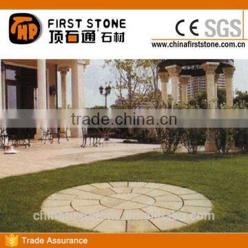 Yellow Sandstone Garden Round Paver Stone