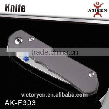 9cr14 Blade titanimum handle combination camping knife