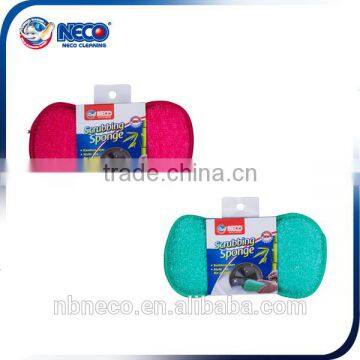 Bamboo fiber scrubbing sponge