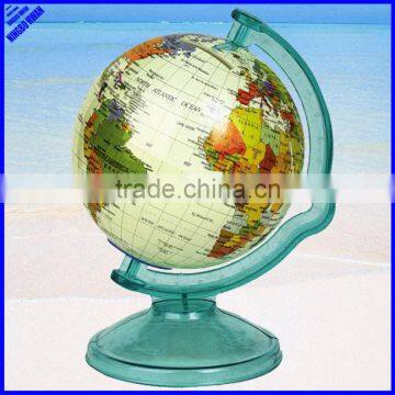 Quality 106mm plastic rotating mini world map globe