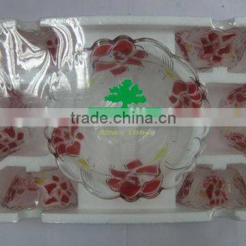 JK043 7pcs Glass Salad Bowl Set With Spray Deco photo-2