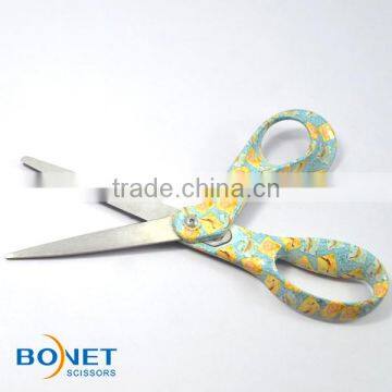 STA0013 LFGB Certificated 8-1/2" Stainless Steel Colorful Plastic Handle Tailor Scissors photo-2