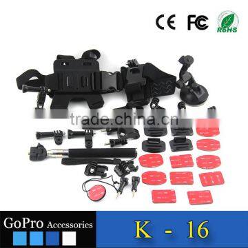 2016 Hot Selling 33 in 1 Products Kit Used for Gopros Heros 4 Accessories Bundle of Camera Cases photo-3