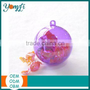 Fillable Ornament Colourful Decorative Plastic Bauble