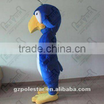 Yellow Beak Blue Eagle Mascot Costume White Belly photo-3