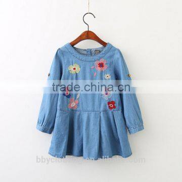 2017 Fashion Dress Designers for Flower Embroidered Girls Party Dresses for 10 Year Olds
