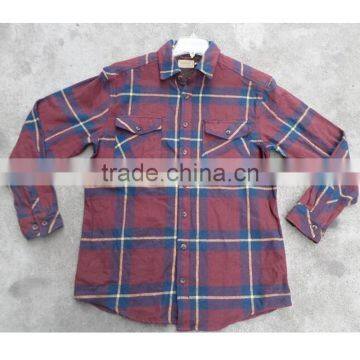 men's checked polo collar branded clothing stock lots