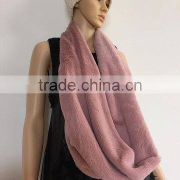 Black Fashion Young Neck PV Fleece Tube Scarf Factory photo-3