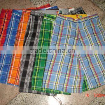 MENS YARN DYED CHECK BOARD SHORT