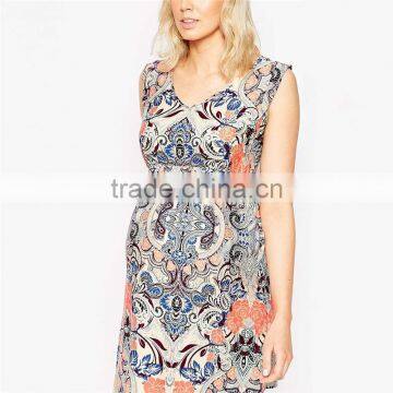 Fashion Plus Size Clothes Floral Printing Sleeveless Maternity Clothes For Pregnant Women Maternity clothes dress