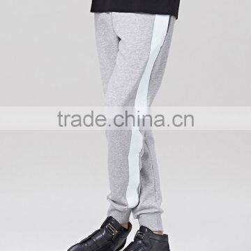 Popular Wholesale Classic Grey and White Men's Paneled Joggers photo-2