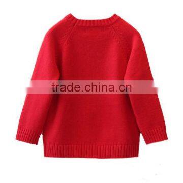 Popular Deer Deisgn Red Christmas Sweater Custom Knitting Patterns Christmas Pullover photo-2