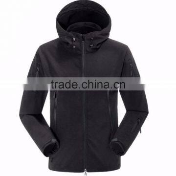 Dark Color Softshell Zipper-up Outdoor OEM Hik Ing Climbing Jacket photo-4