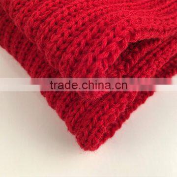 Myfur Fashion Women Wool Chunky Knitting Scarf Bulky Scarves With Detachable Raccoon Fur Pom Poms photo-5