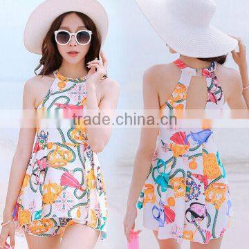 Custom Korean Style Summer Women Colorful Beach Cover Up Swimwear Sexy Swimsuit photo-4
