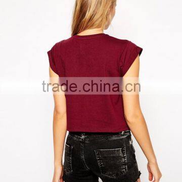 Cropped Boyfriend T-shirt With Roll Sleeve China Products photo-3