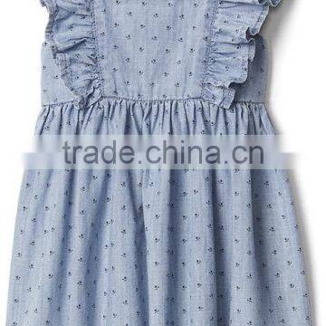 Bulk Wholesale 2017 Kids Clothing Cute Baby Girl Summer Clothes Elegant Floral Flutter Dress