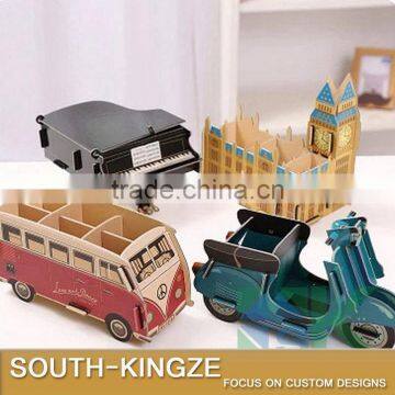 British Big Ben Castle Wood Block Building Shape Creative Pencil Holder/Pen Stack photo-2