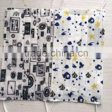 printing with beautiful stars nonwoven face mask