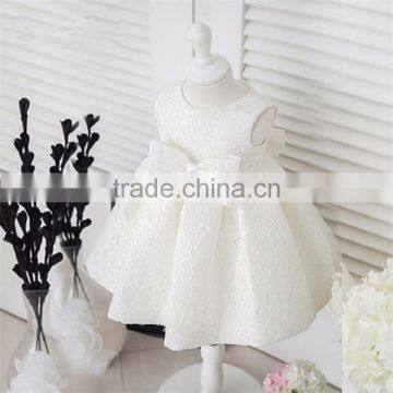 China Hot Selling Bowknot Princess Lace Flower Girl Dress For Cheap Prices