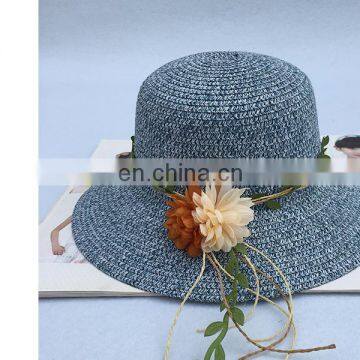 Flower Holiday Sunshade Large Eaves Straw Hat Fold Beach Hat