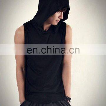 New Fashion-Men-Beach-Hooded T-shirt -Casual-Hoodie-Sleeveless Tshirt-Custom Hoddie Style Tshirt photo-4