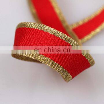 high quality eco friendly plain weave metallic polyester webbing