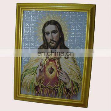 fiber optic handmade jesus tapestry wall hanging manufacturer