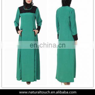 Contrast Abaya Perfect Kaftan Tunic Kaftan Inspired Dress (16050702)